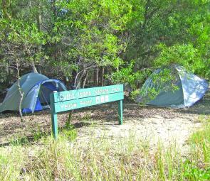 This campsite at Yellow Patch is at Point C on the map and has plenty of features to make it a top spot.
